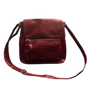 Relic Red Leather Crossbody Bag